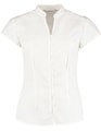 Dames blouse korte mouw Kustom Kit KK727 wit